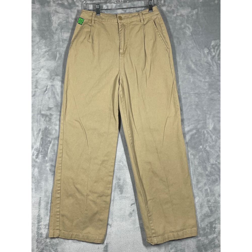 Empyre Tobi Tan Pleated Wide Leg Pants Womens S Relaxed Fit Casual Streetwear
